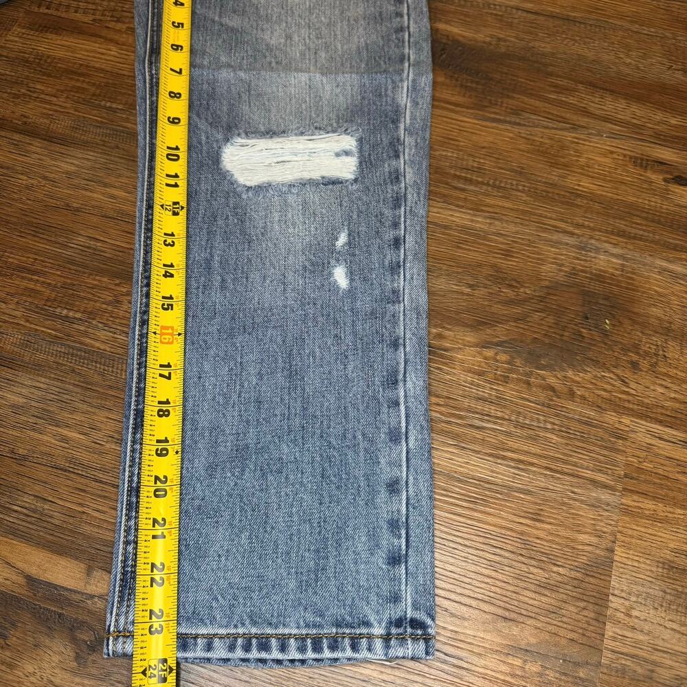 EVIDNT Los Angeles Malibu Medium wash distressed Girlfriend Jeans LULUS MSRP $80 - Picture 6 of 15